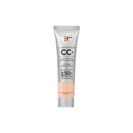 IT Cosmetics CC+ Cream Travel (Light Neutral) - Natural Full Coverage Foundation With SPF 50+, Color Corrector & Anti-Aging Hydrating Serum, Hyaluronic Acid + Peptides, Up To 24H Wear - 0.4 fl oz