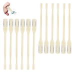 ZKENIRD 12 Pcs 2-in-1 Nasal Hair Cutter, Upgrade Double Sided Nose Hair Knife, 360 Nostril Hair Remover Tool, Nose Hair Trimmer for Men, Nasal Hair Cutter for Men Women, Soft Cleaning Brush (Cream)