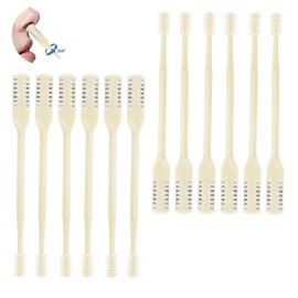 ZKENIRD 12 Pcs 2-in-1 Nasal Hair Cutter, Upgrade Double Sided Nose Hair Knife, 360 Nostril Hair Remover Tool, Nose Hair Trimmer for Men, Nasal Hair Cutter for Men Women, Soft Cleaning Brush (Cream)