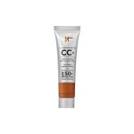 IT Cosmetics CC+ Cream Travel (Rich Honey) - Natural Full Coverage Foundation With SPF 50+, Color Corrector & Anti-Aging Hydrating Serum, Hyaluronic Acid + Peptides, Up To 24H Wear - 0.4 fl oz