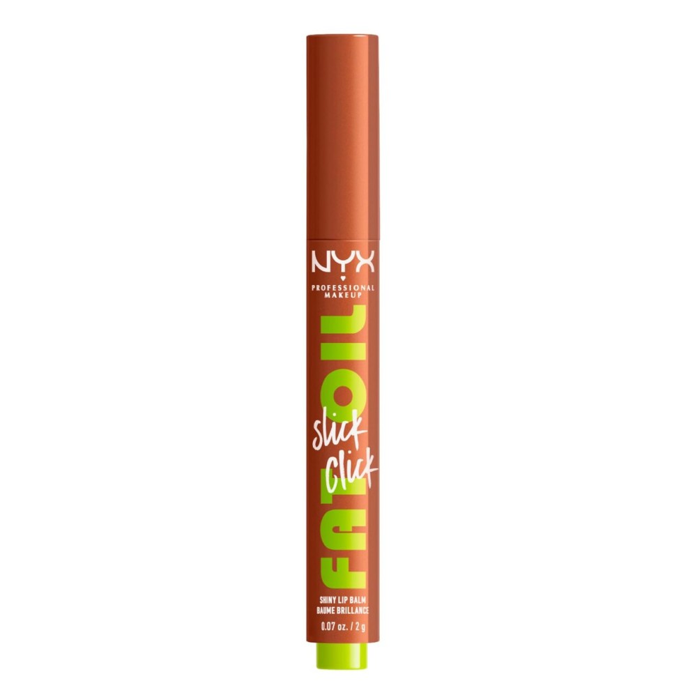 NYX Professional Makeup Fat Oil Slick Click, Lightweight, Buildable Pigmented Vegan Lip Balm - Feedworthy (Bronze)