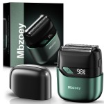 Mbzoey Electric Foil Shavers for Men: Mini Electric Razor for Face - IPX7 Waterproof Cordless Razor with LED Display & Fast Charge - Micro-Comb Technology & Precision Blades