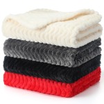 Frienda 4 Pcs Baby Fuzzy Blanket Fluffy Baby Blanket for Boys Girls Soft Warm Infant Newborn Toddler Receiving Nursery Bed Supplies, 32 x 24 Inch(Red Black Color)