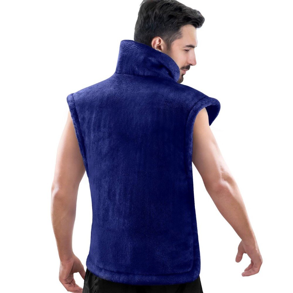 RENPHO King Size Heating Pad for Back Pain Relief, Birthday Christmas Gifts for Men Women, Stocking Stuffers, FSA Eligible, 24x37 XL Large Heat Pad for Neck and Shoulders, ETL Certified, Dark Blue