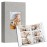 Vienrose Photo Album 4x6 holds 600 Photos 2 Pack, Baby Photo Album Linen Cover Memory Book for Gifts Wedding Family, Grey