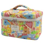 Large Makeup Bag, Cute Cosmetic Bag for Women Girls, Floral Coquette Aesthetic Toiletry Bag, Travel Make Up Organizer Bag (Heart Shape)