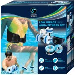 Sunlite Sports Water Workout Combo Set, Aqua Dumbbells, Swim Belt and Aqua Cuffs, Water Weights for Pool Exercise, Water Aerobics Equipment, High-Density EVA Foam for Aqua Jogging and Therapy