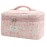 Large Makeup Bag, Cute Cosmetic Bag for Women Girls, Floral Coquette Aesthetic Toiletry Bag, Travel Make Up Organizer Bag (Crushed Flower)