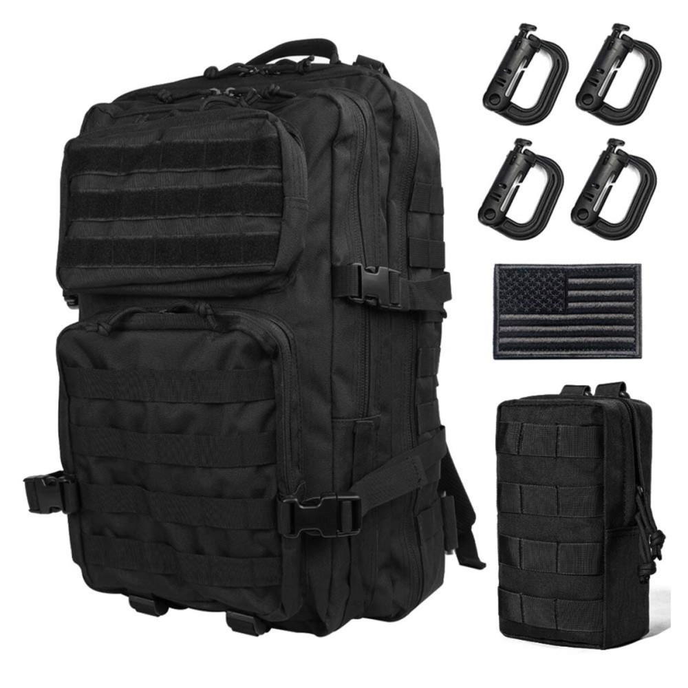 R.SASR Black Tactical Backpack, Military Backpack, Molle Backpack (Dark Blue)
