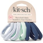 Kitsch Hair Ties No Damage - Strong, Stretchy Hair Bands | Soft Nylon Ponytail Holders, Snag-Free Rubber Bands, Perfect for Updos & Braids - Garden Bouquet | Ideal Gifts for Women, 8pcs
