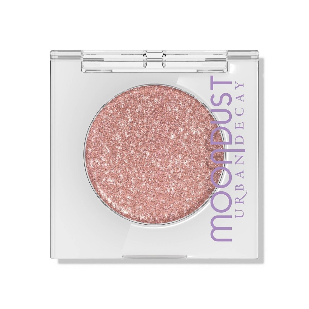 URBAN DECAY 24/7 Moondust Glitter Eyeshadow Single - Sparkly Eye Glitter Makeup, Long-lasting, Highly Reflective Shimmer, Eye Shadow Topper, Crushin\' Hard (Peach Pink with Silver Pearls) - 0.06 oz