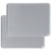 KVK Silicone Placemat for Toddles Kids Non-Slip Reusable Portable Baby Placemats for Restaurant Stain-Proof Children Food Mats Eating Table Mat 2 Pack (Silver Gray)