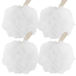 Fu Store Loofah Sponge Shower Loofahs 70g Bath Sponges Mesh Balls for Body Scrubber Exfoliator Wash Back Scrubbers Bathroom Men Women - 4 Cleaning Bathing Accessories