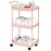 Volnamal Baby Diaper Caddy - Plastic Diaper Organizer for Nursery Essentials, Movable Cart for Changing Table & Crib, Easy to Assemble, Pink