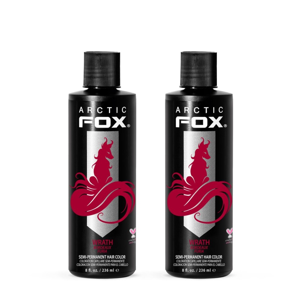 Arctic Fox Semi-Permanent Hair Dye, Vegan & Cruelty-Free, Conditioning, Ammonia-Free, Peroxide-Free, Vibrant Red Color, WRATH, 8 Fl Oz (Pack of 2)