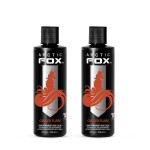 Arctic Fox Semi-Permanent Hair Dye, Vegan & Cruelty-Free, Ammonia-Free, Orange Ginger Flare, Long Lasting, Conditioning, For All Hair Types, 8 Fl Oz (Pack of 2)