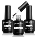 JODSONE 15 ML Blooming Gel Nail Polish Enrich Nail Life Base Coat Top Coat Solid Gel Manicure