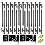 20 Pack 8 inch Tent Stakes Heavy Duty Metal Tent Pegs for Camping Steel Tent Pegs Unbreakable and Inflexible