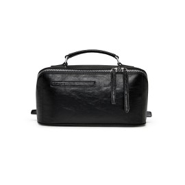 EACHY Makeup Bag, Large Capacity Cosmetic Bags for Women, Waterproof PU Leather Flat Open Toiletry Bag with Makeup Brush Organizer