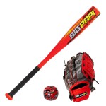 Ortiz34 Youth T-Ball Set, 25 Signature Aluminum T-Ball Bat with -10 Drop, Foam Core T-Ball, 9 Lightweight Youth Glove, Vibrant Graffiti Print