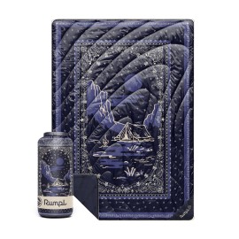 Rumpl Original Puffy Blanket - Warm, Water-Resistant Camping Blanket with 100% Recycled Synthetic Insulation, 52x75, Original Puffy V2, Midnight Mesa Bandana