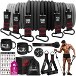 Heavy Resistance Bands for Working Out, 420LBS Exercise Bands with Handles, Workout Bands for Men, Weight Fitness Bands Set for Muscle Training, Strength, Slim, Yoga, Home Gym Equipment