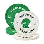 EVERYMATE Change Weight Plates: 1.25LB 2.5LB Set Fractional Plate Olympic Bumper Plates Set for Strength Training, 2 inch weight plates