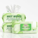 DAFI Flushable Wipes for Adult Wet Wipes, Total 240 Unscented Toilet Wipes Flushable, No Alcohol & 100% Plant Based Fibers, Septic and Sewer Safe Pack of 3