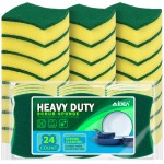 AIDEA Sponges Kitchen, 24 Pack Heavy Duty Dish Sponge, Cleaning Dish Scrubber Sponge for Home and Kitchen, Stink-Free Cleaning Supplies for Pots, Pans