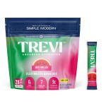TREVI Sugar Free Electrolytes - Drink Mix Hydration Powder Packets - 28 Count - Watermelon