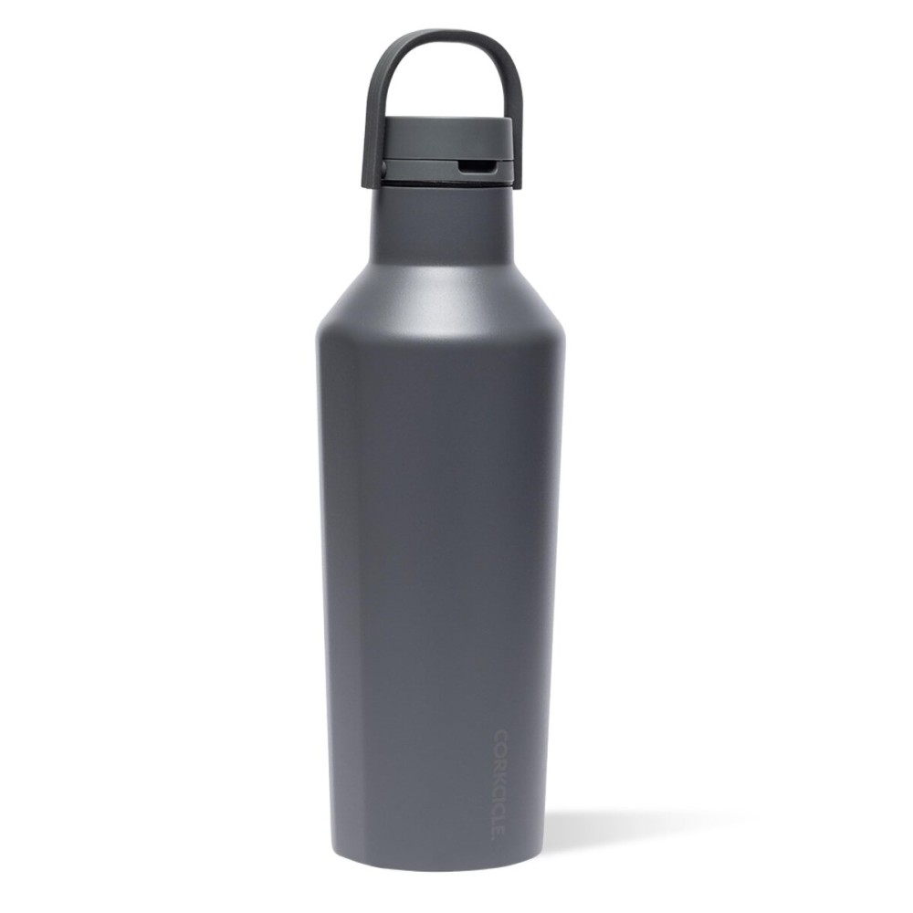Corkcicle Classic Sport Canteen Insulated Water Bottle - Keeps Beverages Cold 25 Hours - Triple Insulated - Summer Drinkware Gift - Keeps Drinks Ice Cold - Leak-Proof Cap - 20 oz - Flint