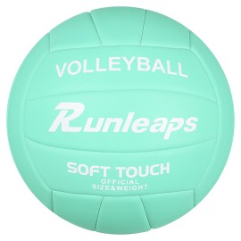 Runleaps Volleyball, Waterproof Indoor Outdoor Volleyball for Beach Game Gym Training (Official Size 5)