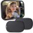 Funbliss Bar Mirror for Baby + 2 Pack Car Window Shades Bundle (19  12), UPF 50+ Window Shade for Baby in Car, 360 Rotation Fully-Adjustable Straps