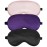 Sleep Mask, Silk Eye Mask for Sleeping with Adjustable Strap, Satin Blackout Sleeping Eye Mask for Men&Women, Comfortable Blindfold Eyeshade for Night Sleep (Black,Pink,Purple)