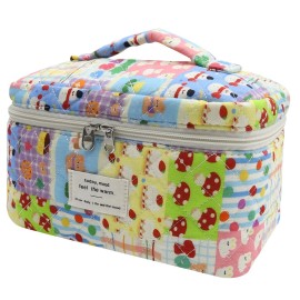 1pc Large Makeup Bag, Cute Cosmetic Bag for Women Girls, Floral Coquette Aesthetic Toiletry Bag, Travel Make Up Organizer Bag (colourful)