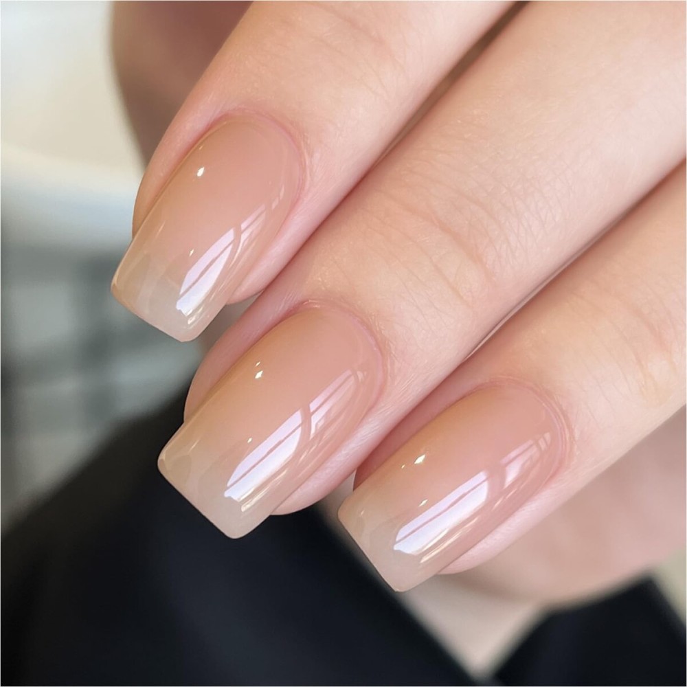 GAOY Nude Jelly Gel Nail Polish, 16ml Sheer Translucent Netural Soak Off Gel Polish, UV Light Cure for Nail Art DIY at Home, 2983 Melon Nude