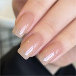 GAOY Nude Jelly Gel Nail Polish, 16ml Sheer Translucent Netural Soak Off Gel Polish, UV Light Cure for Nail Art DIY at Home, 2983 Melon Nude