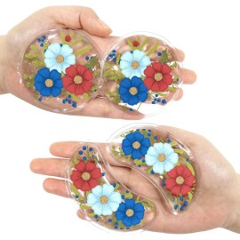 ZNCUETD Reusable Gel Eye Pads for Puffiness & Dark Circles - Cold/Warm Therapy Compress with Cooling Under Eye Patches, Reduces Wrinkles & Redness, Pain Relief Eye Mask for Relaxation