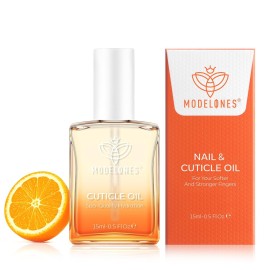 modelones Cuticle Oil for Nails Orange Nail Oil for Growth and Strength Nail Growth Oil Cuticle Care Quick Dry Nail Care Moisturize and Strengthen Damaged Nails 15ml 0.5Fl Oz