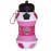 Maccabi Art Clip-On Collapsible BPA-Free Silicone Pink Soccer Ball Water Bottle for Kids, 18 Oz. Size