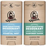 Dr. Squatch Natural Deodorant for Men - Odor-Squatching Aluminum Free - Coastal Mist & Rainforest Rapids (2.65 oz, 2-Pack)