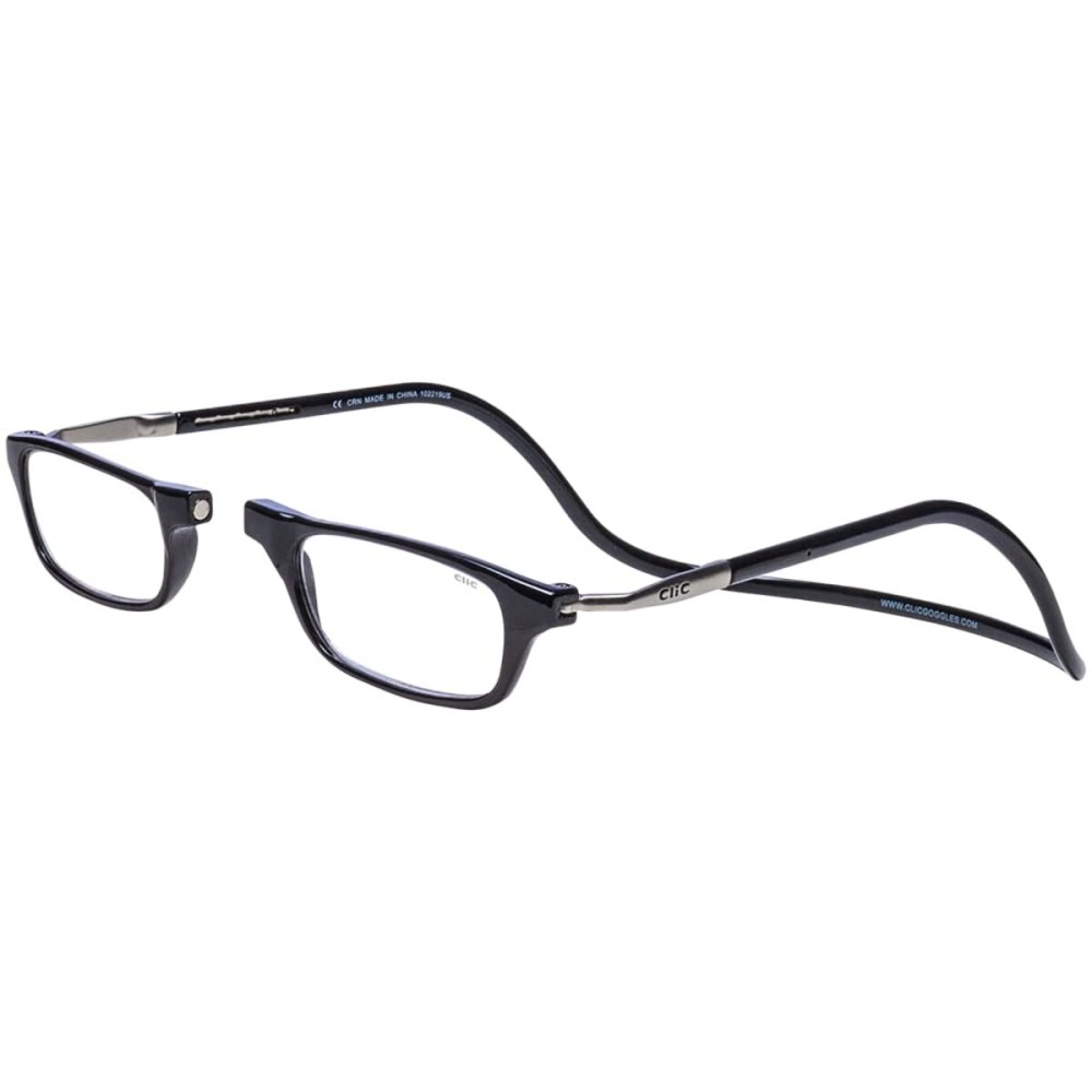 Clic Magnetic Reading Glasses for Men or Women, Computer Readers, Original Long (M-L, Black, 3.50 Magnification)