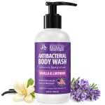Antibacterial Body Wash for Women - Tea Tree Body Wash for Jock Itch, Athletes Foot, Eczema & Back Acne - Deep Cleansing & Nourishing - Relaxing Lavender & Vanilla Scent Safe for All Skin Types 8oz