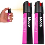 Mace Pepper Spray - 2-Pack Twist Lock Model, 0.63 oz/ea, 12 Feet Range, Max Strength 10% OC, Long Lasting UV Dye, Leakproof Design, Self Defense Pepper Spray for Women & Men - Neon Pink
