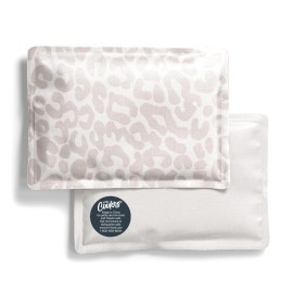 Fit & Fresh Cool Coolers 2 Pack Soft Ice for Lunch Bags, Flexible Stretch Nylon, Durable, Reusable Lunch Box Ice Packs, Soft Ice, Reusable Freezer Packs, Lunch Ice, Easy to Clean, Ivory Feline