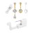QWALIT Belly Button Piercing Kit Belly Piercing Kits Gold Belly Button Piercing Gun Self Belly Piercing Gun with Surgical Steel Dangling Belly Rings at Home