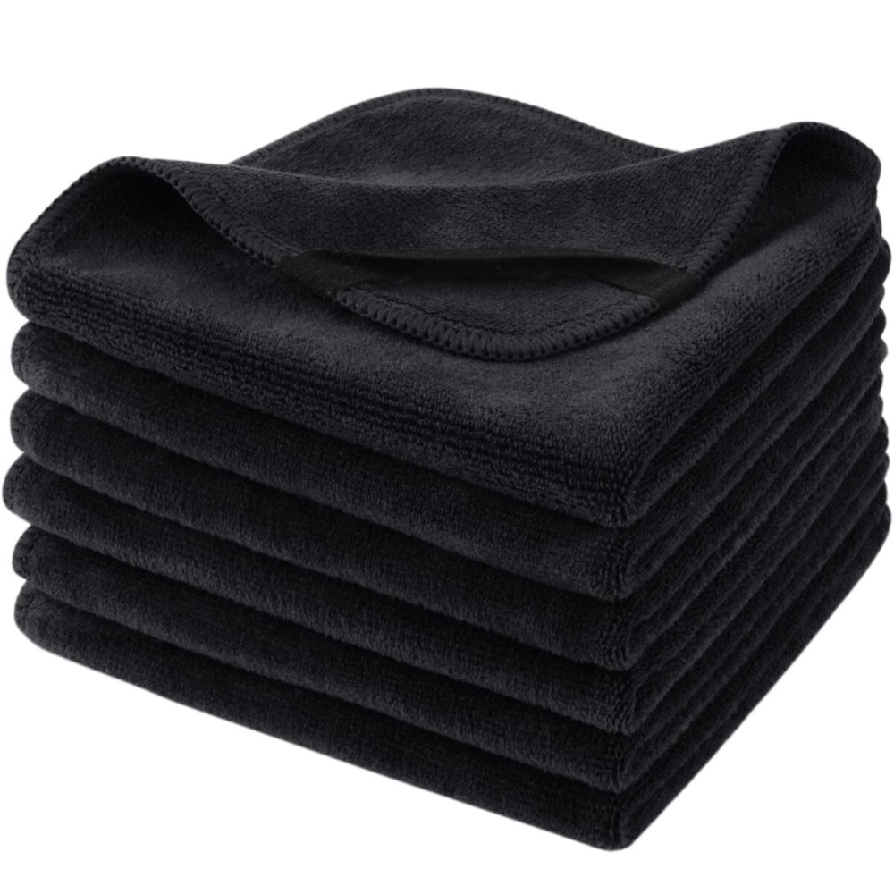 SINLAND Microfiber Facial Cloths Fast Drying Washcloth 12inch x 12inch Absorbent Face Wash Cloth Soft Makeup Remover Cloths