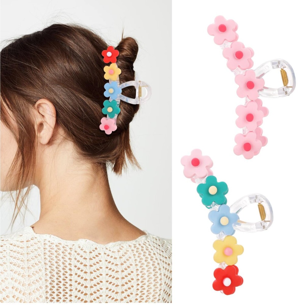 Hair Claw Clips for Women,2Pcs Large Non-Slip Metal Sparkly Butterfly Hair Clips Strong Hold Hair Accessories for Thin & Thick Hair