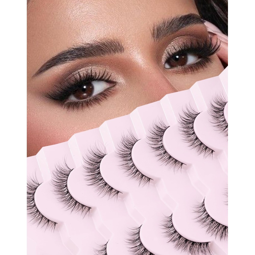 Frihappy Wispy Lashes Natural Eyelashes Fake Eyelashes Natural Lashes False Eyelashes Natural Eye Lashes Mink Lashes FRH-2
