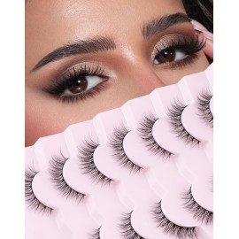 Frihappy Wispy Lashes Natural Eyelashes Fake Eyelashes Natural Lashes False Eyelashes Natural Eye Lashes Mink Lashes FRH-2